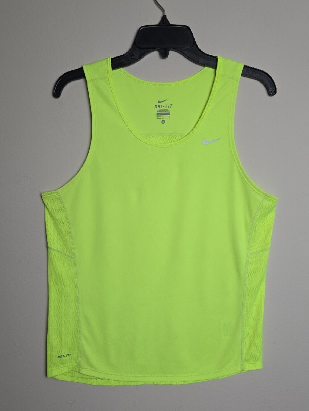Nike Men’s Neon Yellow Dri-FIT Athletic Tank